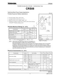 CRS08(TE85L) Datasheet Cover