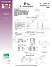 CS-034-040.0M Datasheet Cover