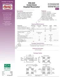 CS-043-048.0M Datasheet Cover