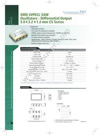 CS-425.000MCB-T Datasheet Cover