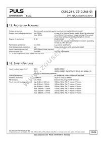 CS10.241-S1 Datasheet Page 16