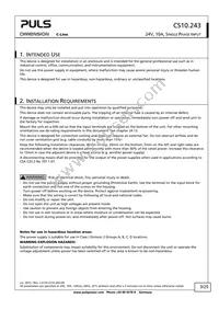 CS10.243 Datasheet Page 3