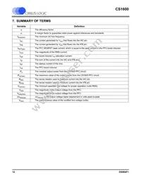 CS1600-FSZ Datasheet Page 12