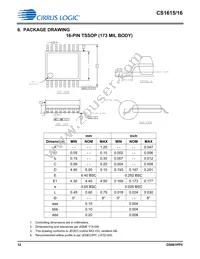 CS1616-FZZR Datasheet Page 12