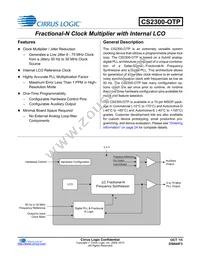 CS2300P-DZZ Datasheet Cover