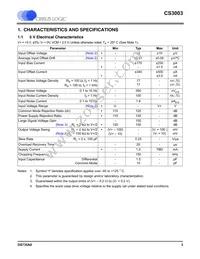 CS3003-FSZR Datasheet Page 3