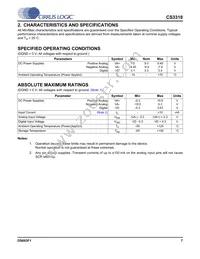 CS3318-CQZR Datasheet Page 7
