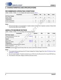 CS3511-CNZ Datasheet Page 6