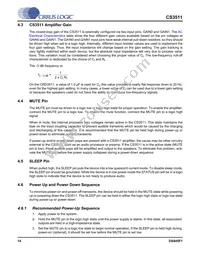 CS3511-CNZ Datasheet Page 14