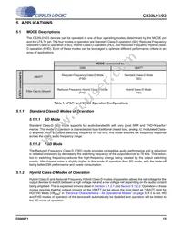 CS35L01-CWZR Datasheet Page 15