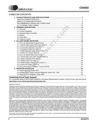 CS4202-JQZR Datasheet Page 2