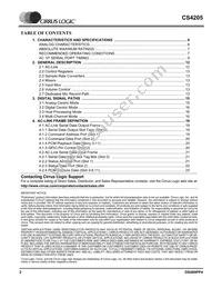 CS4205-KQZR Datasheet Page 2