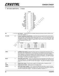 CS4221-KSZR Datasheet Page 20