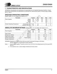 CS4223-KSZR Datasheet Page 5