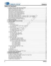 CS42416-CQZ/C1 Datasheet Page 2