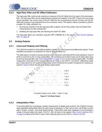 CS42416-CQZR Datasheet Page 21