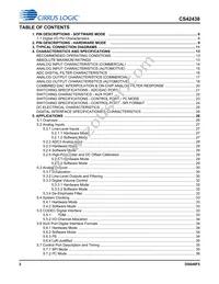 CS42438-CMZ Datasheet Page 2