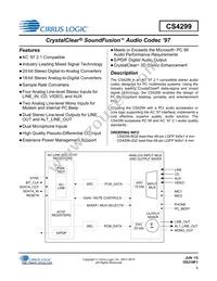 CS4299-BQZR Datasheet Cover