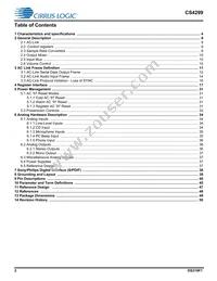 CS4299-BQZR Datasheet Page 2