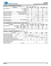 CS4299-BQZR Datasheet Page 5