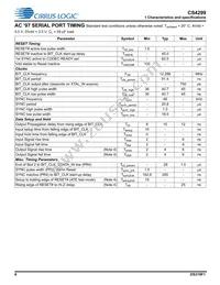 CS4299-BQZR Datasheet Page 6