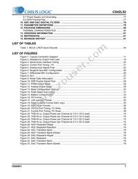 CS42L52-CNZR Datasheet Page 7