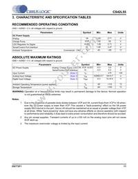 CS42L55-CNZR Datasheet Page 11