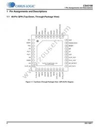 CS43198-CNZ Datasheet Page 4