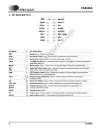 CS4340A-KSZR Datasheet Page 4
