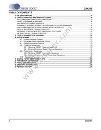 CS4353-CNZR Datasheet Page 2