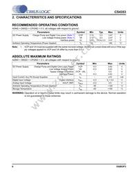 CS4353-CNZR Datasheet Page 6