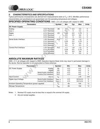 CS4360-KZZR Datasheet Page 8