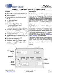CS4385A-DQZR Datasheet Cover