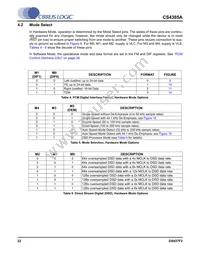 CS4385A-DQZR Datasheet Page 22