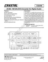 CS4396-KSZ Datasheet Cover