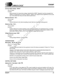 CS4397-KSZR Datasheet Page 21
