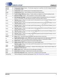 CS43L21-CNZR Datasheet Page 7