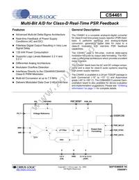 CS4461-CZZR Datasheet Cover