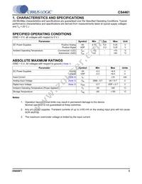 CS4461-CZZR Datasheet Page 3