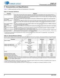 CS47L15-CWZR Datasheet Page 9