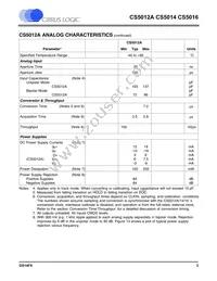 CS5016-BL16Z Datasheet Page 3