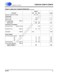CS5016-BL16Z Datasheet Page 5