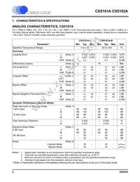 CS5102A-JLZ Datasheet Page 4