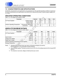 CS5361-DZZR Datasheet Page 4