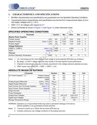 CS5374-CNZ Datasheet Page 4