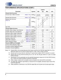 CS5374-CNZ Datasheet Page 8