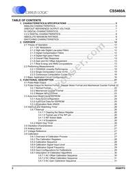 CS5460A-BSZR Datasheet Page 2