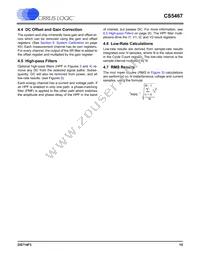 CS5467-ISZR Datasheet Page 15
