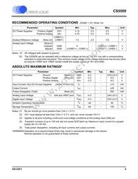 CS5509-ASZR Datasheet Page 9