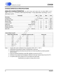 CS5529-ASZR Datasheet Page 4